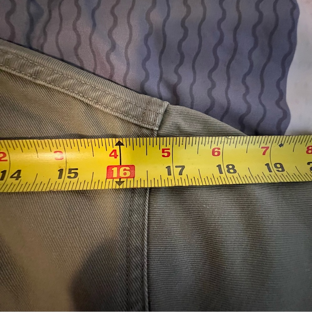 Eddie Bauer Womens Olive Green Army Military Style Utility Jacket Sz XL Cotton - Picture 10 of 16